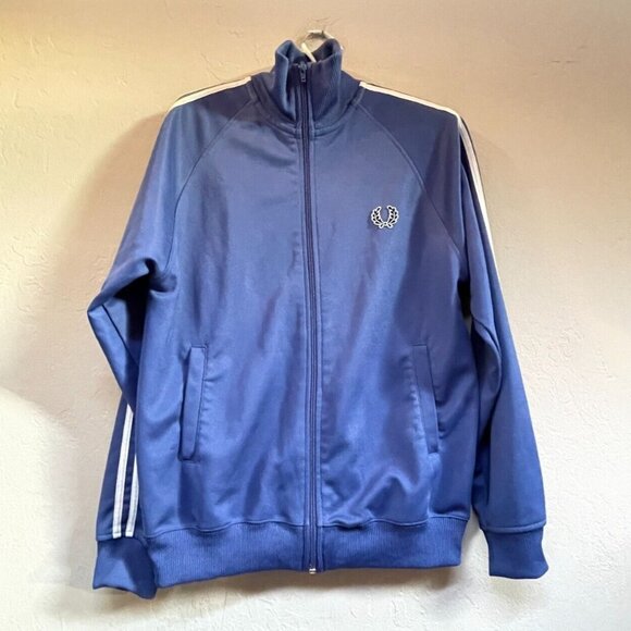 置物 FRED PERRY VINTAGE Fred Perry Vintage L Navy Cotton Embroidered Logo Top EX | eBay